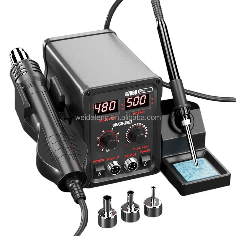 محطة إعادة العمل الكهربائية مع - مراجعة 2 In 1 Soldering Rework Station 750W وسعره