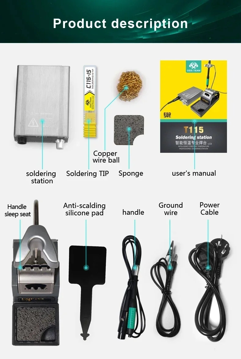 محطة لحام كهربائية OSS T115 مي - مراجعة C115 Nano Soldering Iron Station وسعره