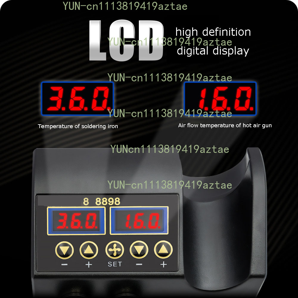 محطة لحام 750 واط 2 في 1 مع مس - مراجعة 2 In 1 Soldering Rework Station 750W وسعره